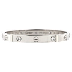 Cartier Love 4 Diamantarmband aus 18 Karat Weißgold mit Diamanten