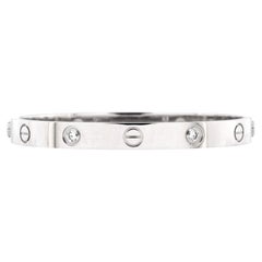 Cartier Love 4 Diamond Bracelet 18K White Gold and Diamonds