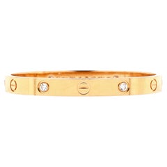 Cartier Love 4 Diamond Bracelet 18k Yellow Gold with Diamonds