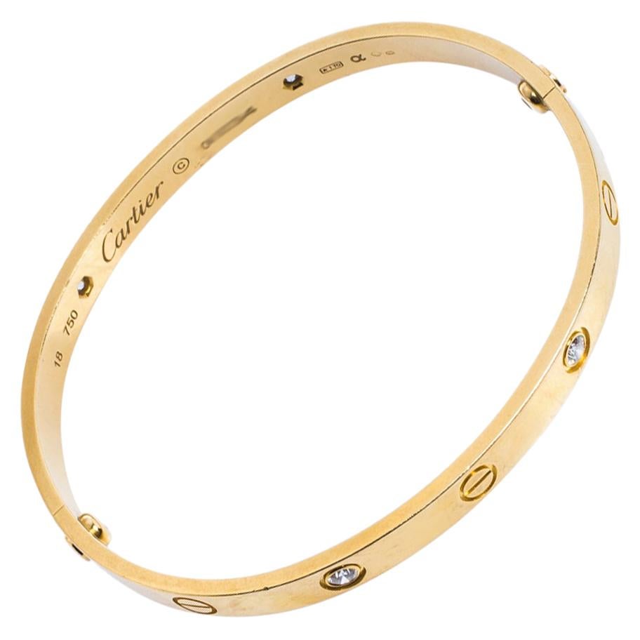 cartier love 18ct yellow gold bracelet