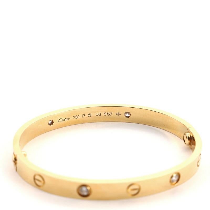 Cartier Love 4 Diamonds Bracelet 18 Karat Yellow Gold with Diamonds 3