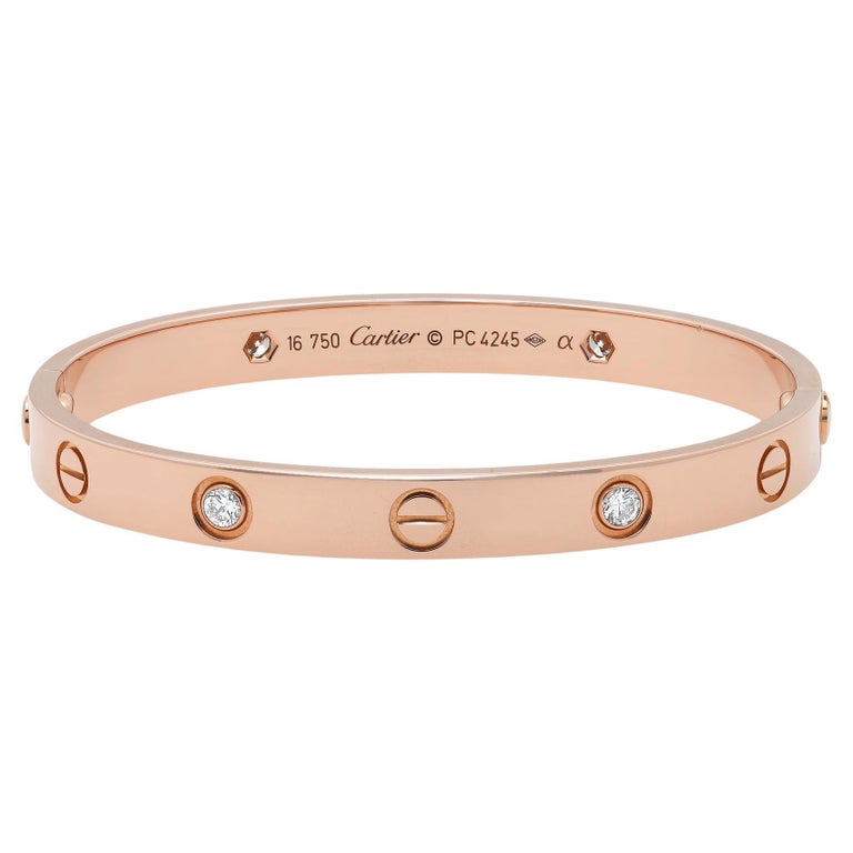 Cartier Love Bracelet Open Bangle Pink Gold [18K] No Stone Bangle Pink Gold