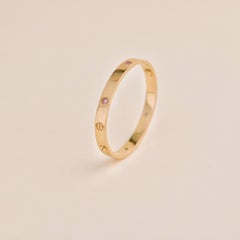 Cartier Love 4 Zafiro Rosa 18k Pulsera Oro Rosa Talla 16