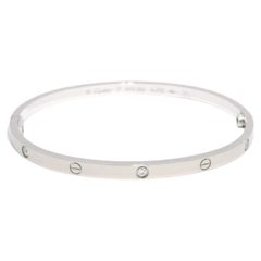 Cartier LOVE 6 Diamant-Armband, 18 Karat, Größe 17, dünnes Modell, auf Lager