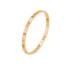 Cartier Love 6 Diamond 18k Yellow Gold Small Model Bracelet Size 17