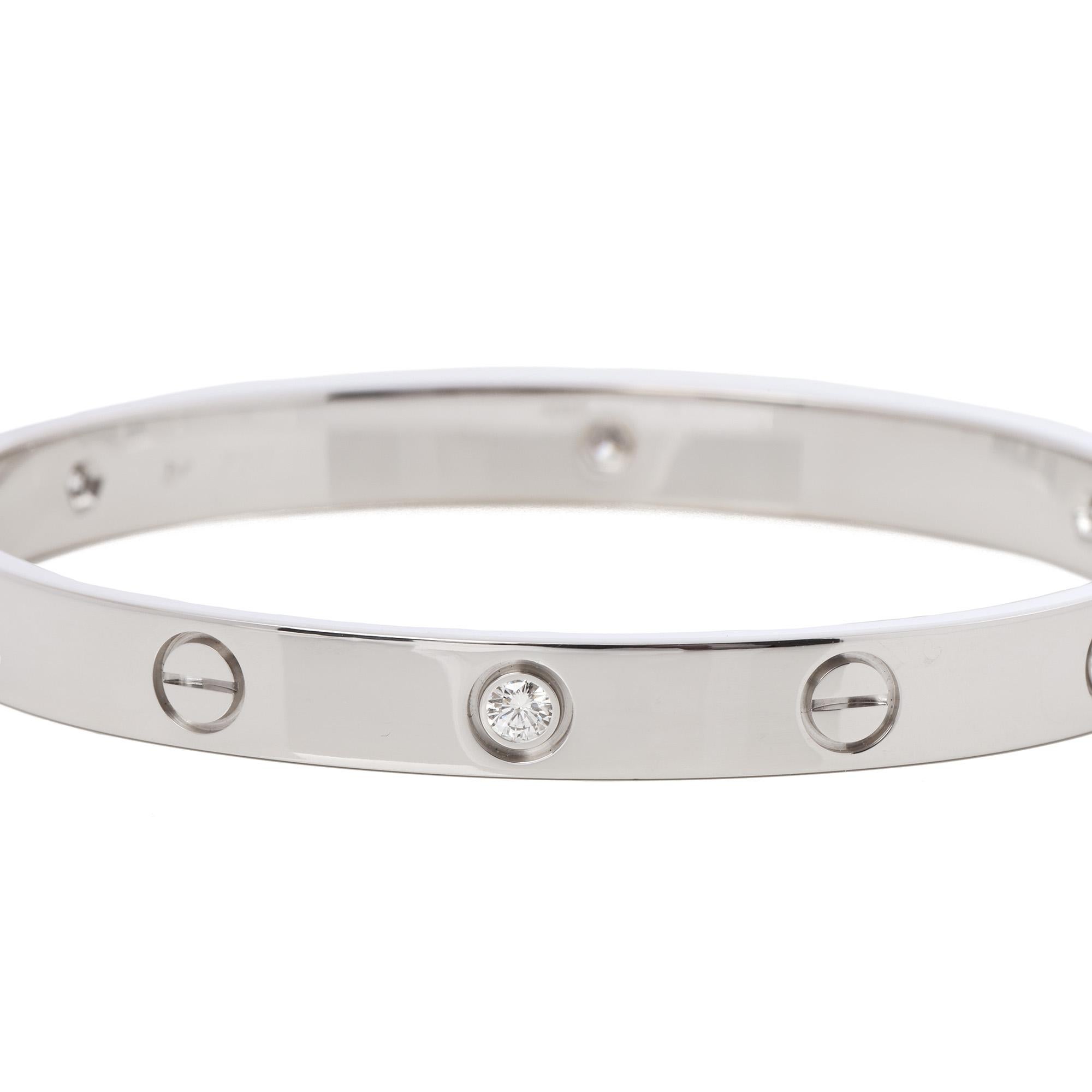 Women's or Men's Cartier Love 6 Diamond Bangle