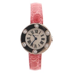 Cartier Love 6 Diamond Quartz Watch White Gold and Alligator