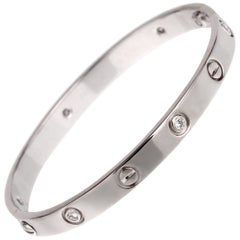 Bracelet Cartier Love 6 diamants en or blanc