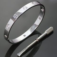 Cartier Love 6 Diamond Armband aus Weißgold, mit Beutel und Papieren