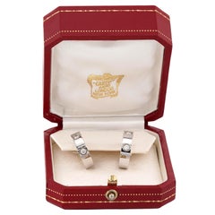 CARTIER Love 6 Diamond White Gold Hoop Earrings