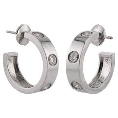 Boucles d'oreilles CARTIER Love 6 diamants en or blanc