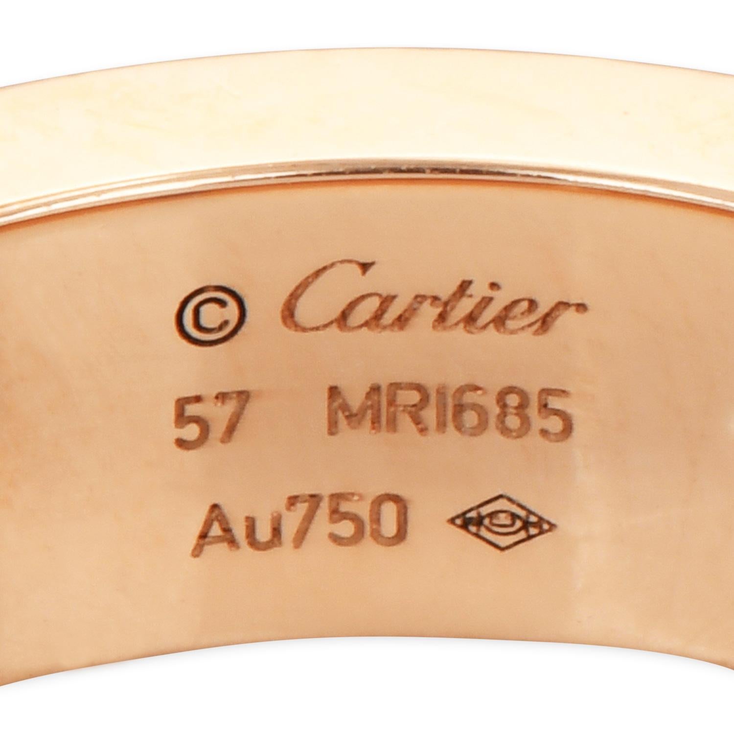 Cartier Love 18 Karat Roségold Bandring mit Amethyst, Granat und Saphir Damen