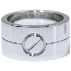 Cartier Love Band 18 Karat White Gold Ring