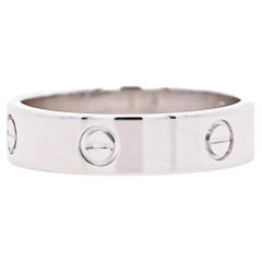 Cartier Love Band 18K White Gold 6mm Men's Band Size 12.5 Ring