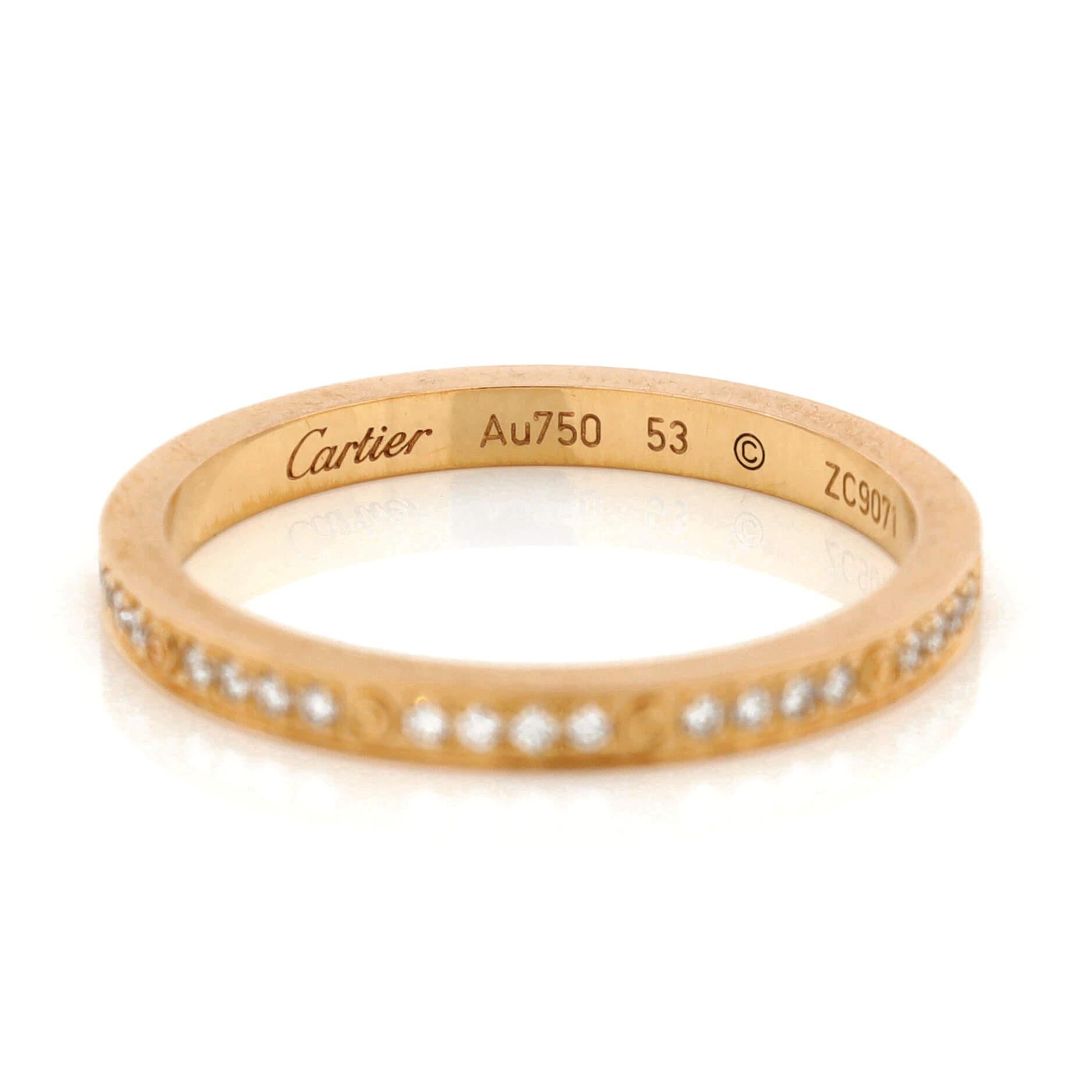  Bague Cartier Love à 3 anneaux en or rose 18 carats, diamants et céramique Unisexe 