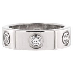 Anello Cartier Love Band 6 diamanti in oro bianco 18 carati con diamanti