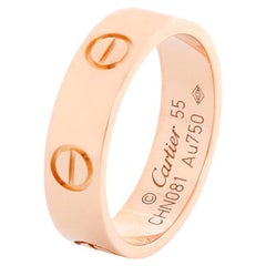 Anillo Cartier Love Oro Rosa 18K Clásico Talla 55 ( 7 1/4 US)