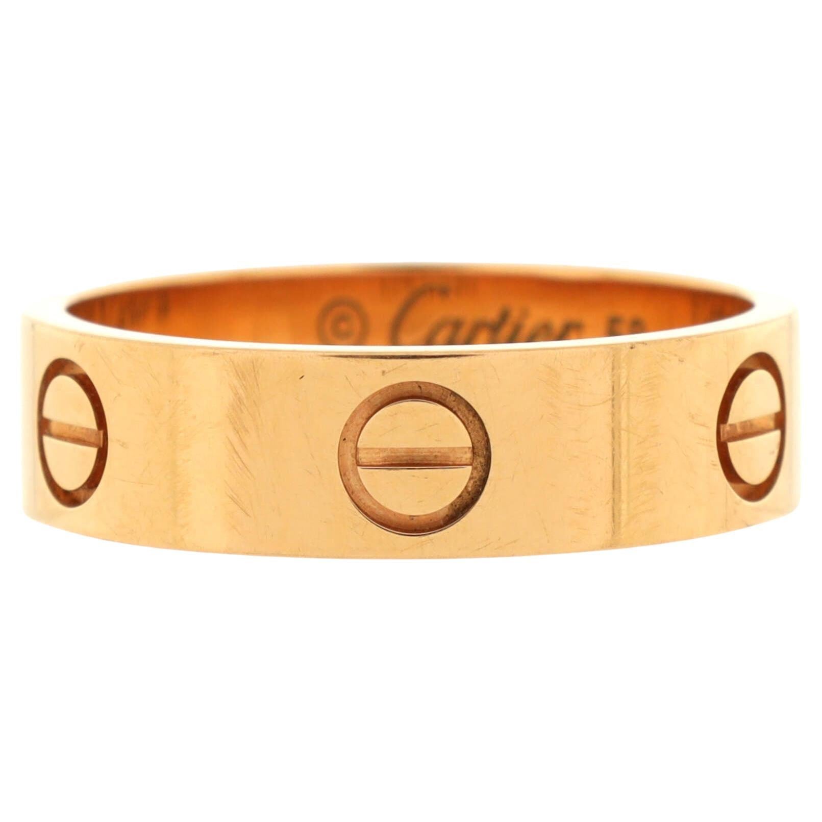 Cartier Love Double Ring 18K Rose Gold with Pink Sapphires and Diamonds