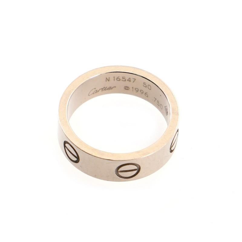 Women's or Men's Cartier Love Band Ring 18K White Gold
