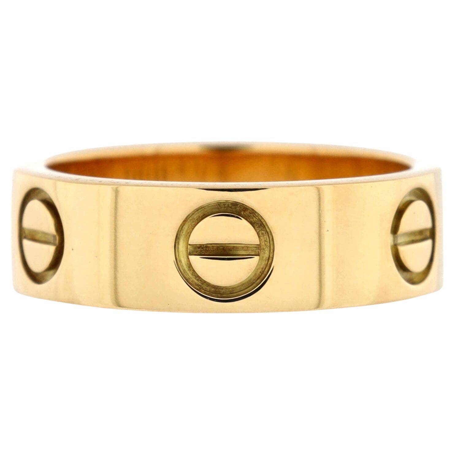 Cartier Yellow Gold Band Ring at 1stDibs