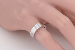 Cartier Love Band Ring 3 Diamond 18 Karat White Gold