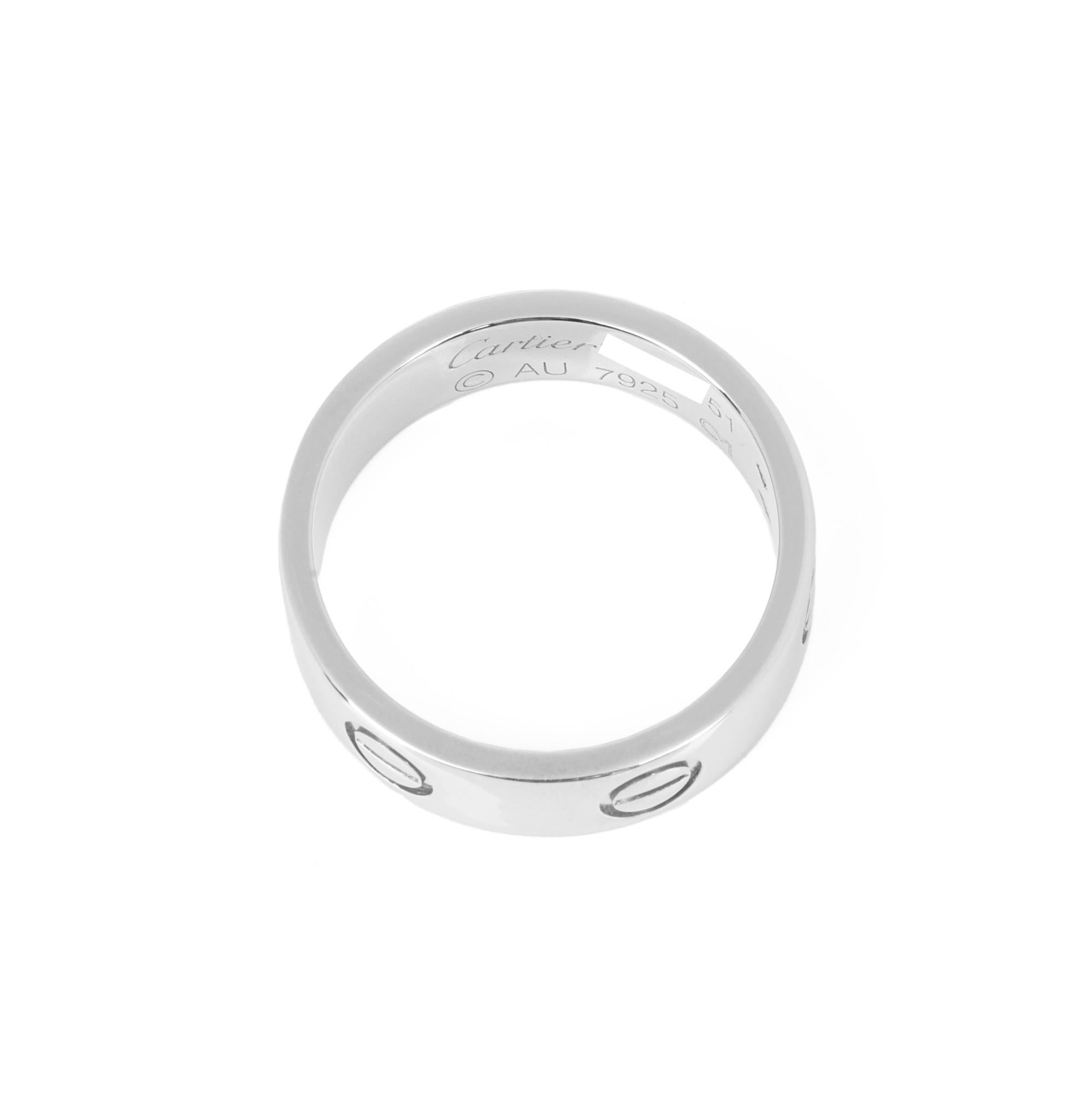Cartier Platin Liebesband Ring (Zeitgenössisch) im Angebot
