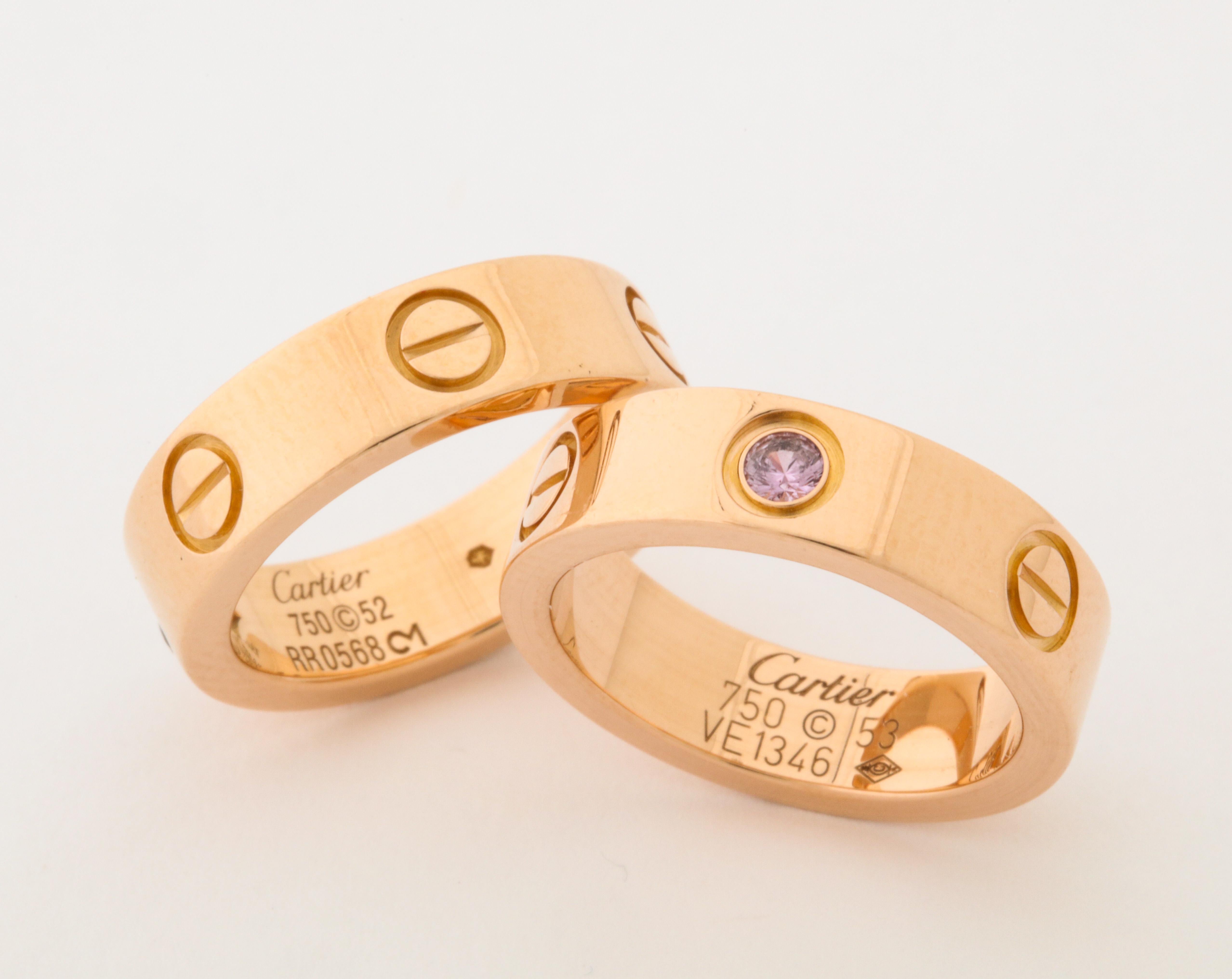 Cartier Love Bands with Pink Sapphires 2