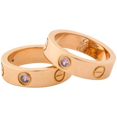 Cartier Love Bands with Pink Sapphires