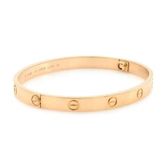 Cartier Love Bangle Bracelet 18k Rose Gold