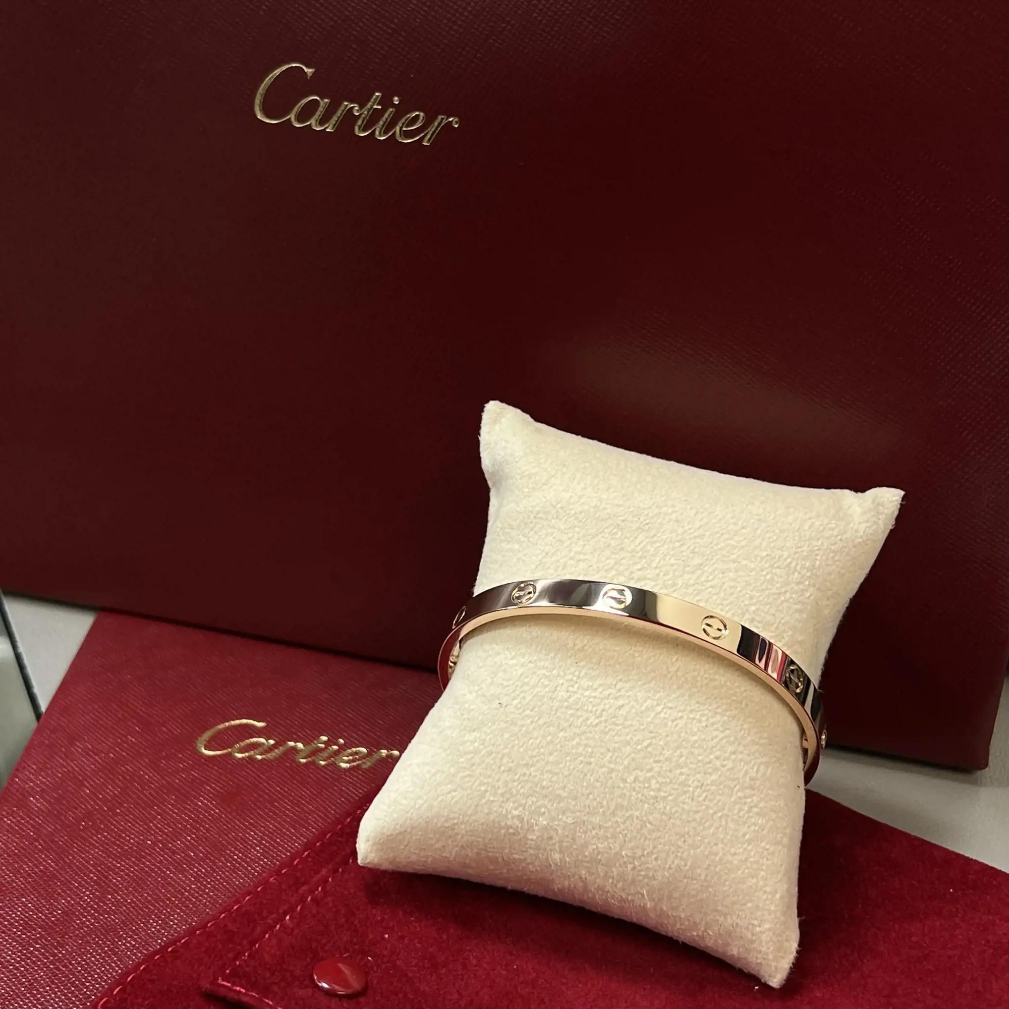 Cartier Bracelet jonc Love en or rose 18 carats Excellent état - En vente à New York, NY