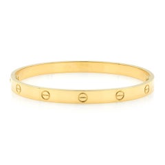 Cartier Love Bangle Bracelet 18K Yellow Gold Unisex