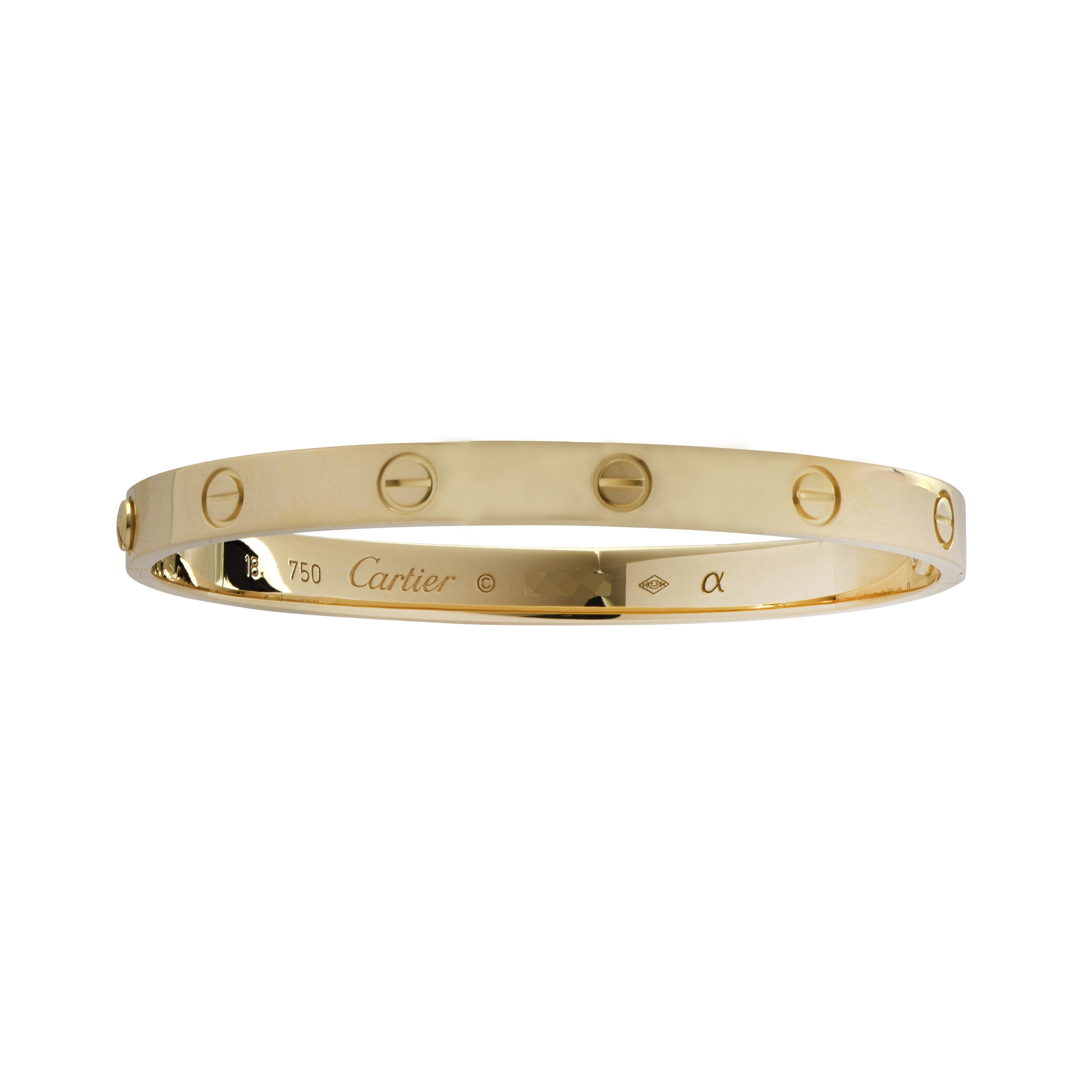 Cartier LOVE Bangle Bracelet im Zustand „Hervorragend“ in Miami, FL