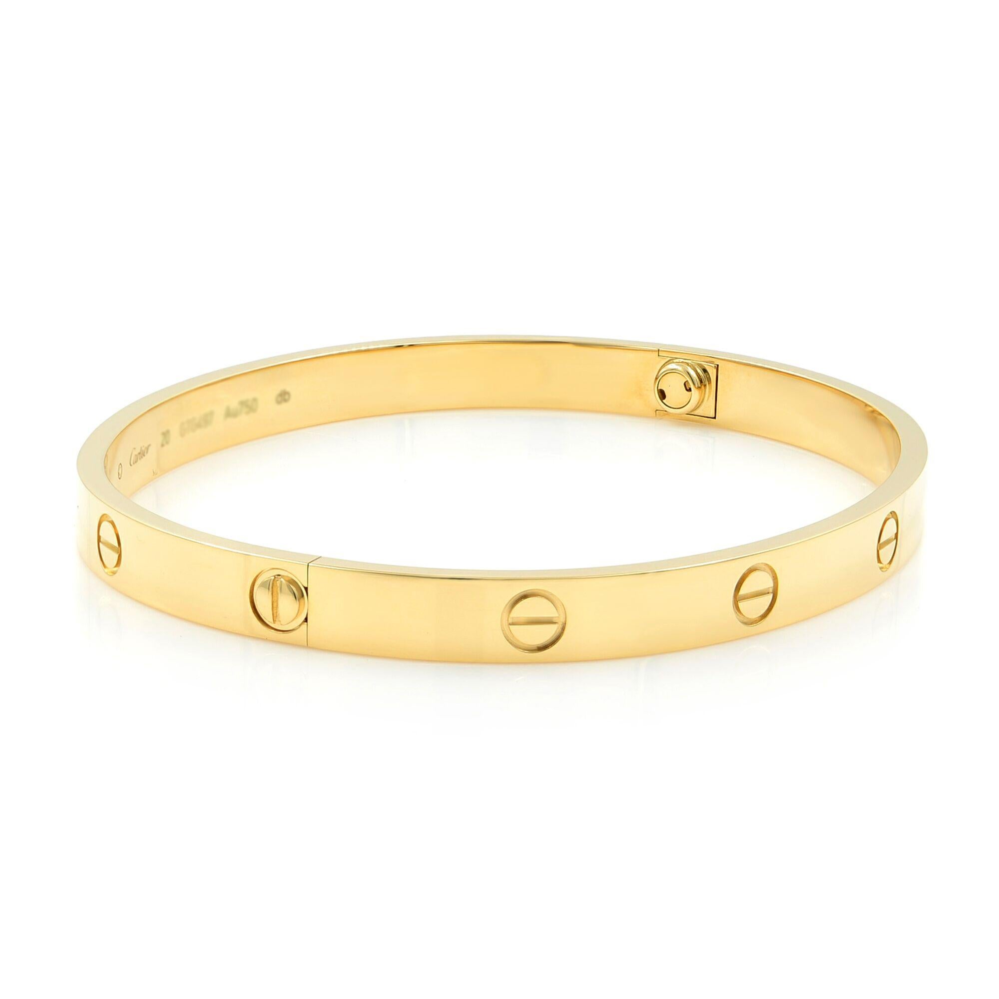 Cartier Bracelet unisexe de style nouveau style en or jaune 18 carats Unisexe en vente