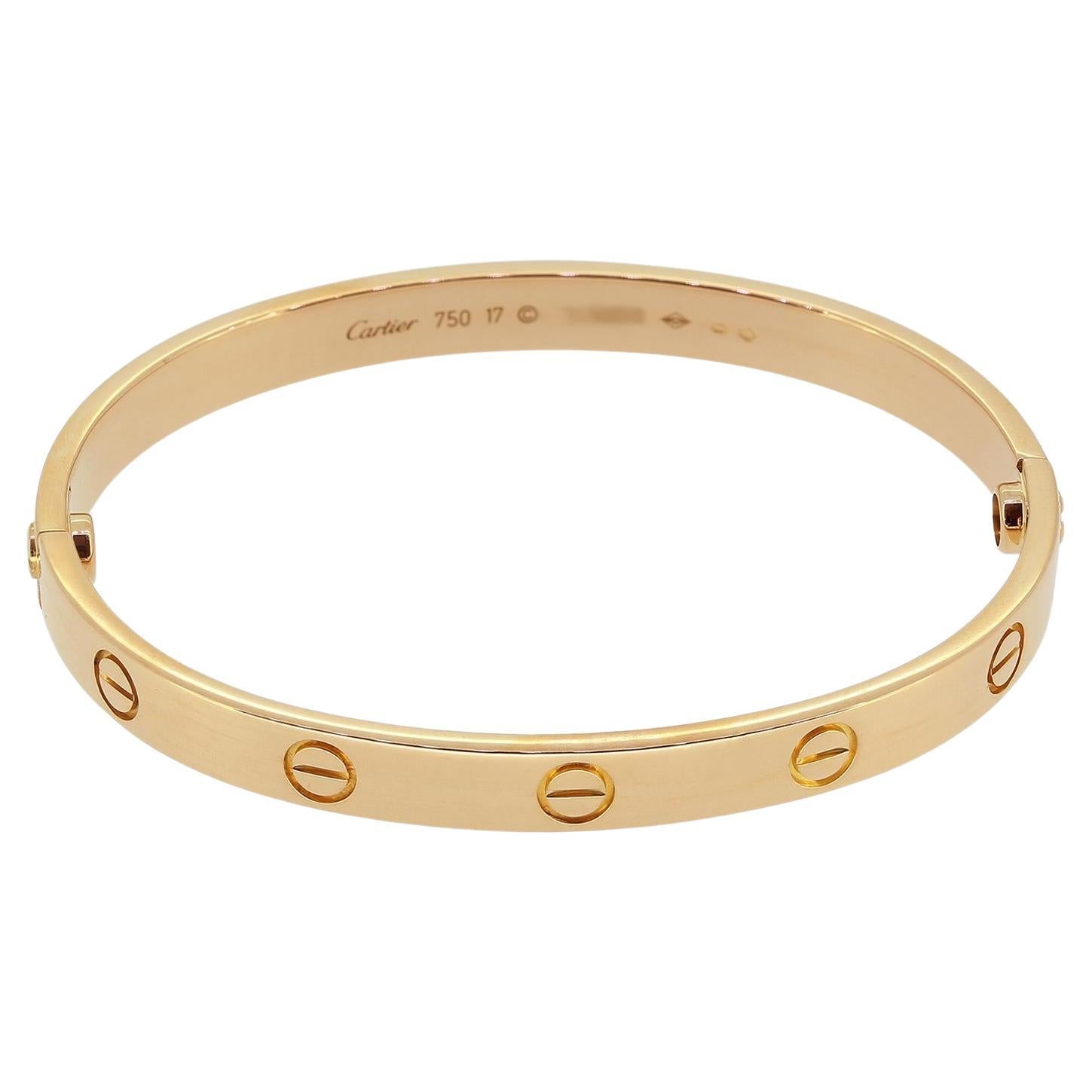Cartier LOVE Bangle Classic Model Size 17