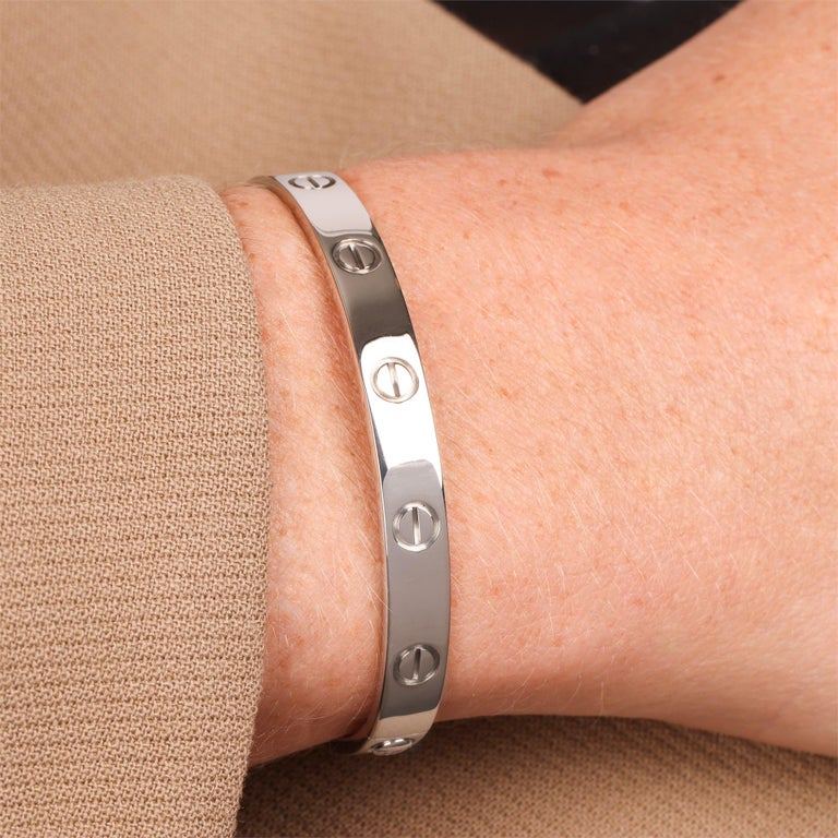 Ip 6688 Inside Real Cartier Bracelet Cartier 18ct White Gold Love