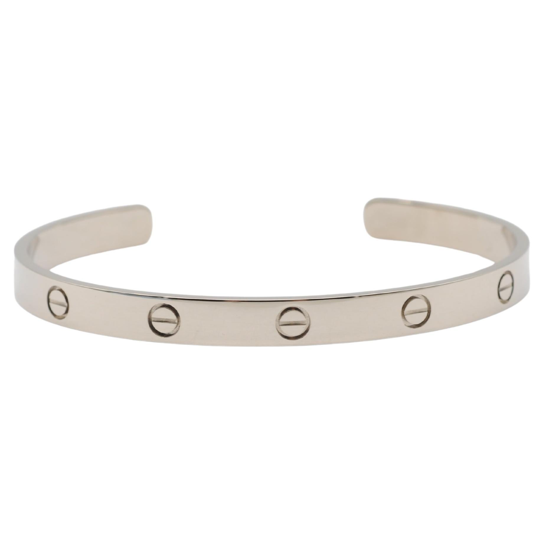 Bracelet Love de Cartier en or blanc, 27.8g en vente 1