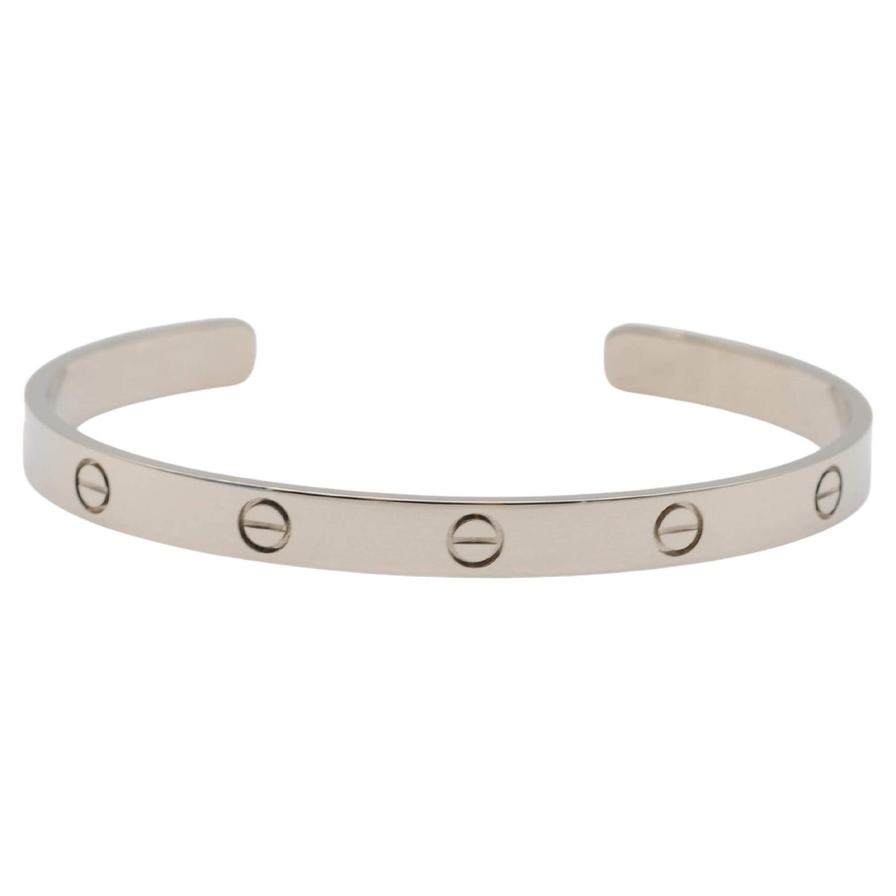 Bracelet Love de Cartier en or blanc, 27.8g en vente
