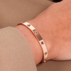 Cartier Love Bangle, Sapphires, Garnets, Amethysts