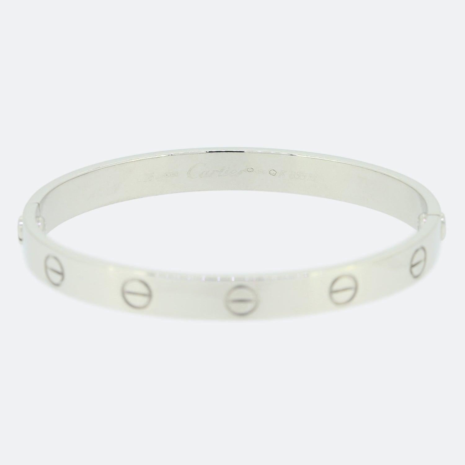 Cartier LOVE Armreif Größe 16 im Zustand „Gut“ in London, GB