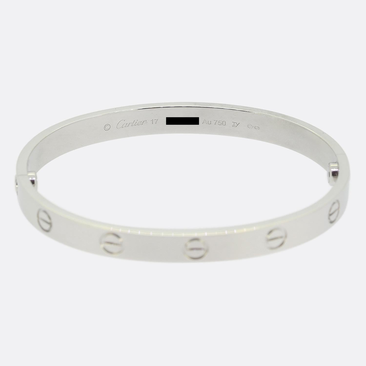 Cartier LOVE Bangle Size 17 In Good Condition For Sale In London, GB