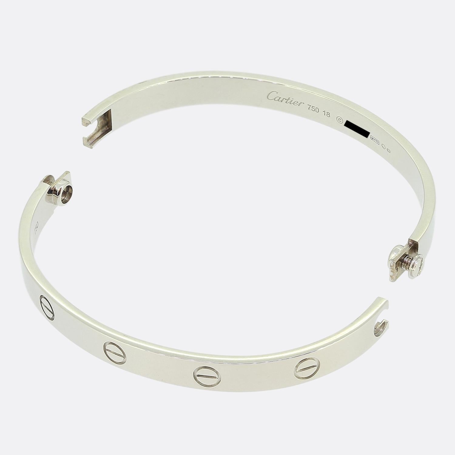 Brazalete Cartier LOVE Talla 18 en Excelente Estado en London, GB