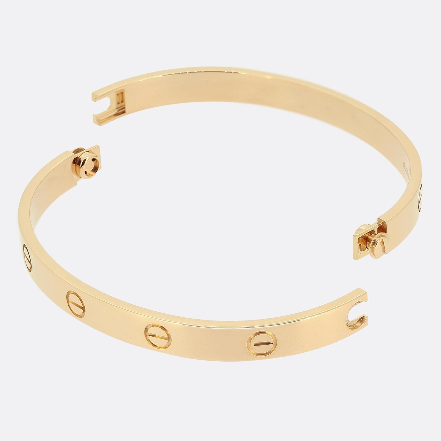 Cartier LOVE Armreif Größe 18 im Zustand „Hervorragend“ in London, GB