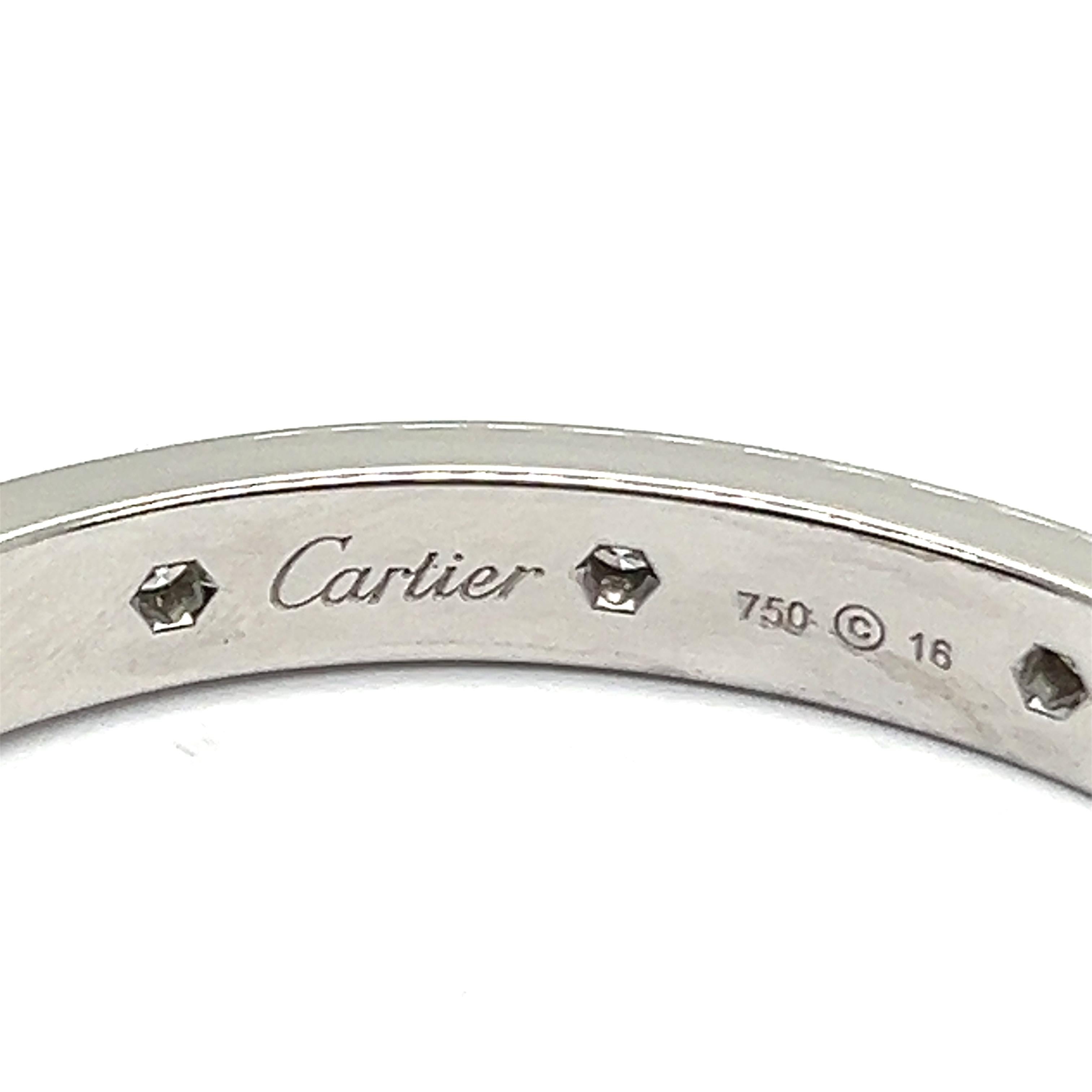 Cartier Love Bangle with Diamonds in 18 Karat White Gold  For Sale 4