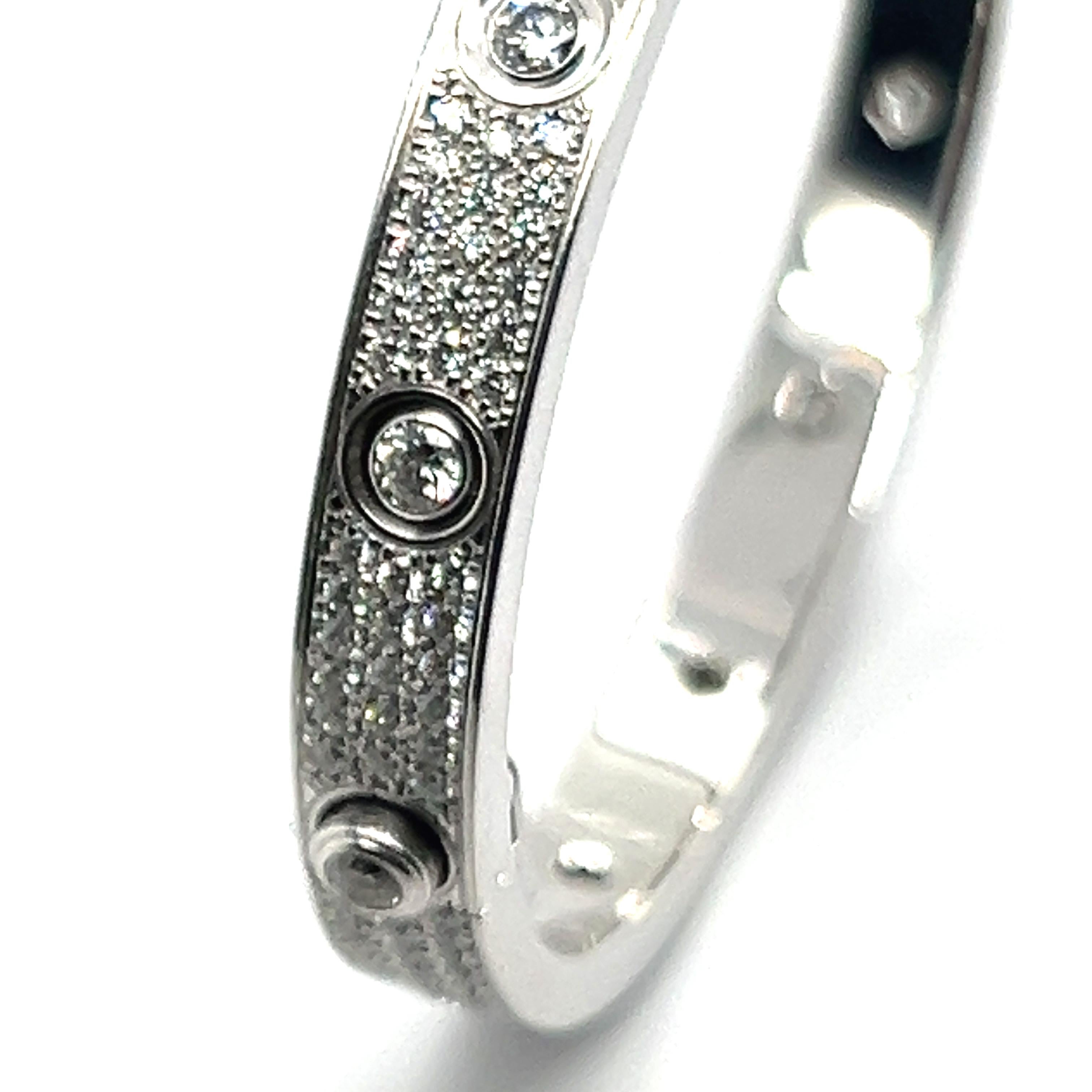 Cartier Love Bangle with Diamonds in 18 Karat White Gold  For Sale 10