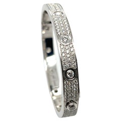 Cartier Love Bangle with Diamonds in 18 Karat White Gold