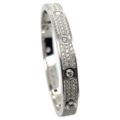 Cartier Love Bangle with Diamonds in 18 Karat White Gold 