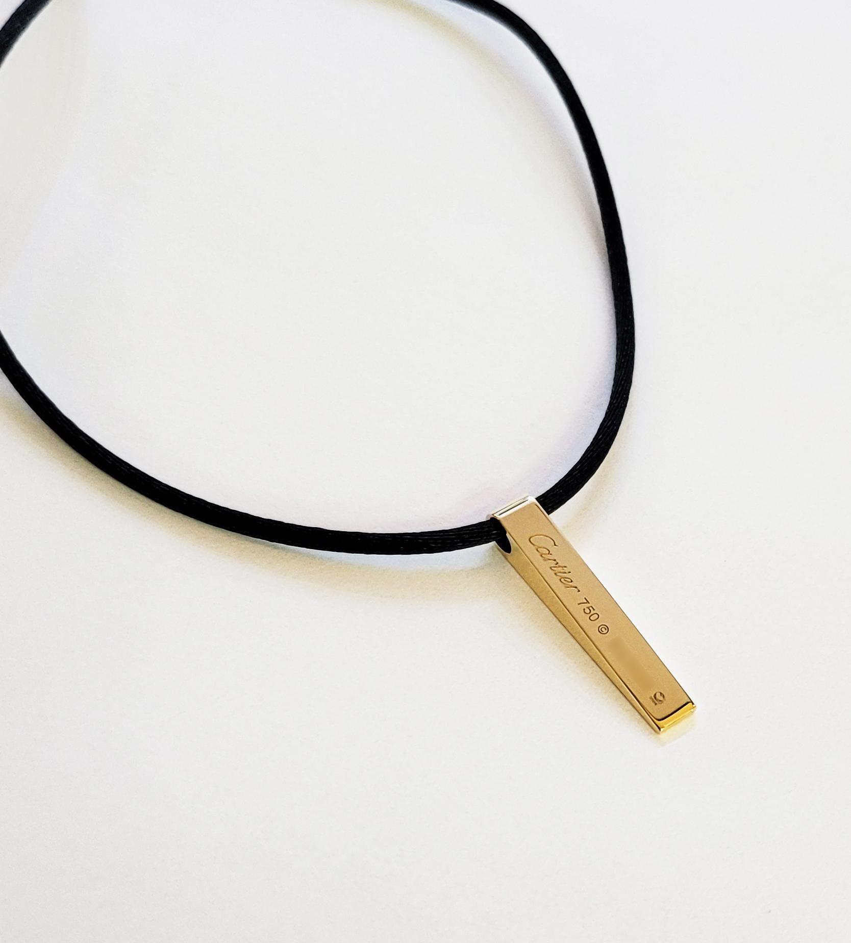 Cartier Love Bar - Collana con ciondolo in oro 18 carati - Corde in vendita 1