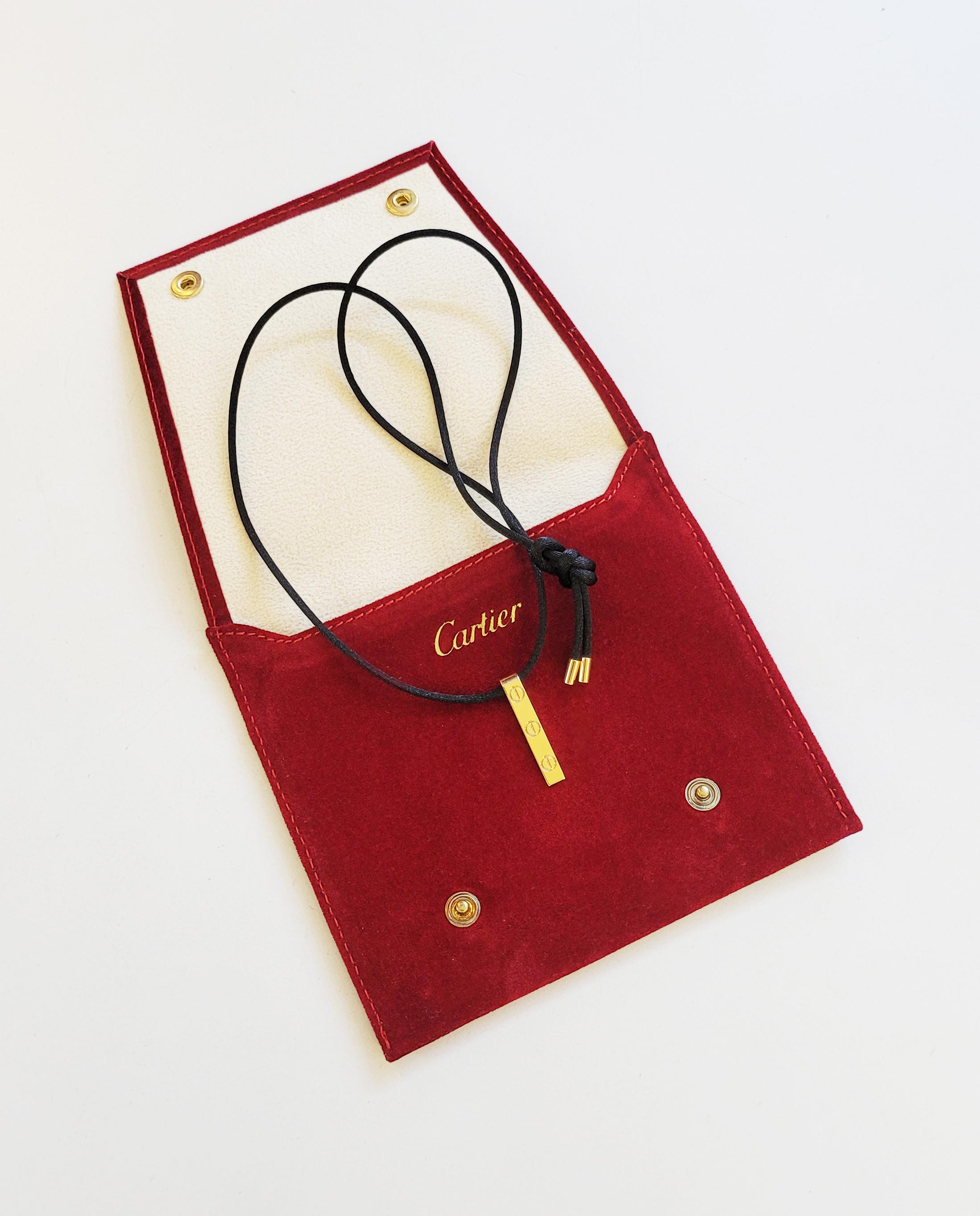 Cartier Love Bar - Collana con ciondolo in oro 18 carati - Corde in vendita 3
