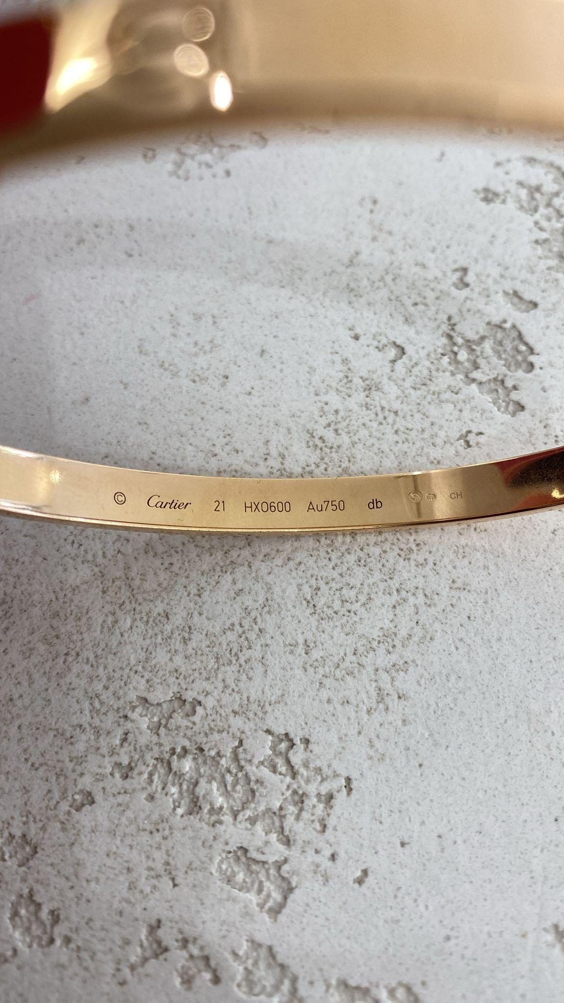 Cartier Love Bracalet - 750 PG - Size 21 - Full Set - 5
