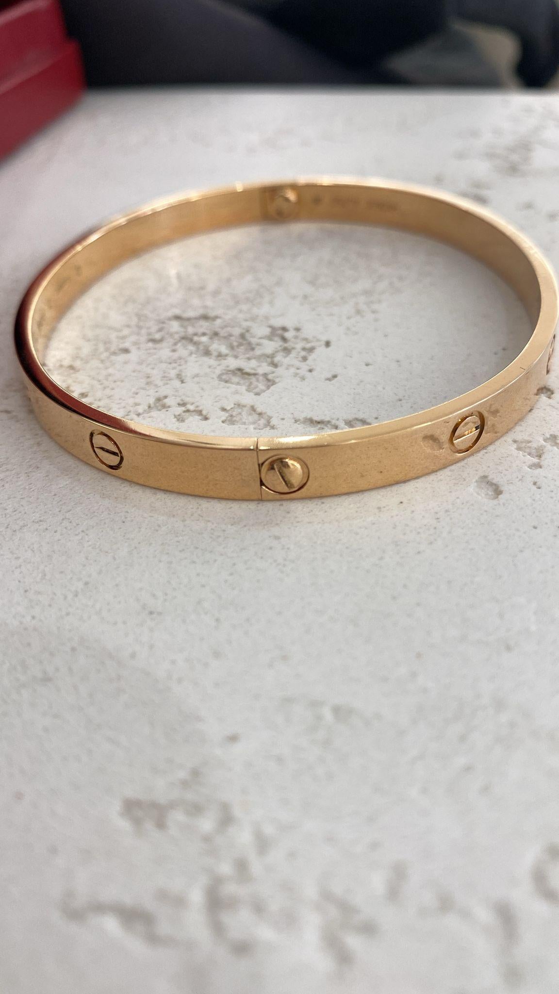 Cartier Love Bracalet - 750 PG - Size 21 - Full Set  